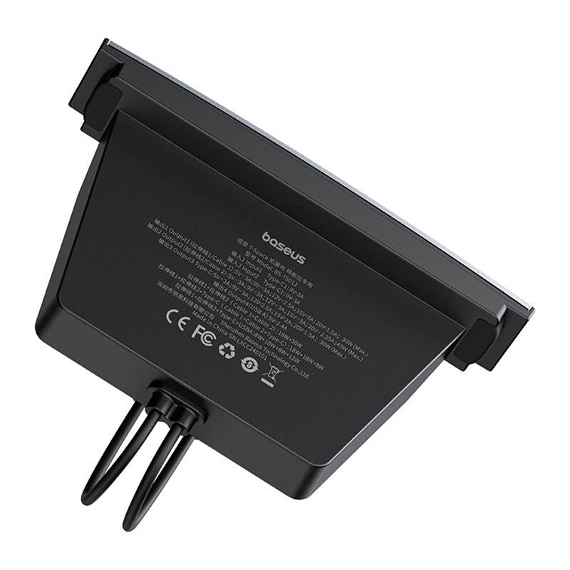 Hub Baseus T-Space with USB-C to lightning cables for Tesla Cars (black) - Image 5