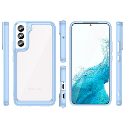 Outer Space Case for Samsung Galaxy S23+ cover with a flexible frame blue — Hurtel