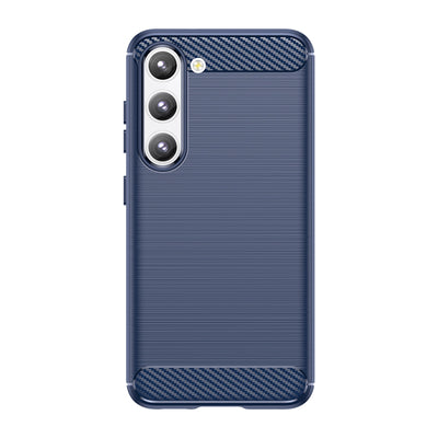 Carbon Case for Samsung Galaxy S23+ flexible silicone carbon cover blue — Hurtel