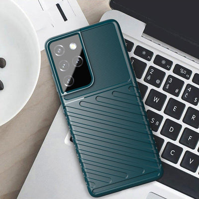 Thunder Case for Samsung Galaxy S23 Ultra silicone armor case blue — Hurtel