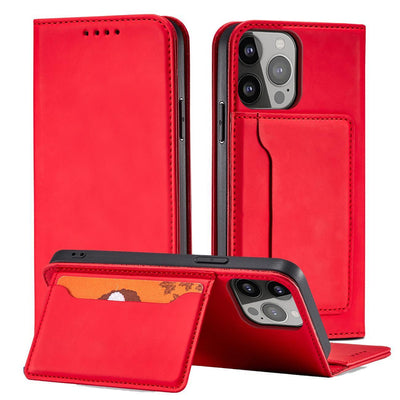 Magnet Card Case case for Samsung Galaxy S23+ flip cover wallet stand red — Hurtel