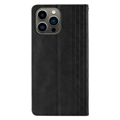 Magnet Strap Case for Samsung Galaxy S23 Ultra Flip Wallet Mini Lanyard Stand Black — Hurtel