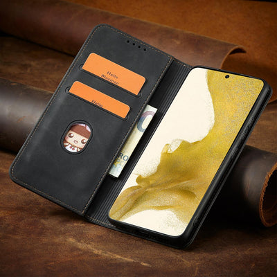 Magnet Fancy Case for Samsung Galaxy S23+ flip cover wallet stand black — Hurtel