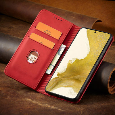 Magnet Fancy Case for Samsung Galaxy S23+ flip cover wallet stand red — Hurtel