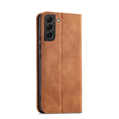 Magnet Fancy Case for Samsung Galaxy S23+ flip cover wallet stand brown — Hurtel