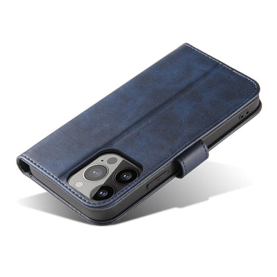 Magnet Case for Samsung Galaxy S23 flip cover wallet stand blue — Hurtel