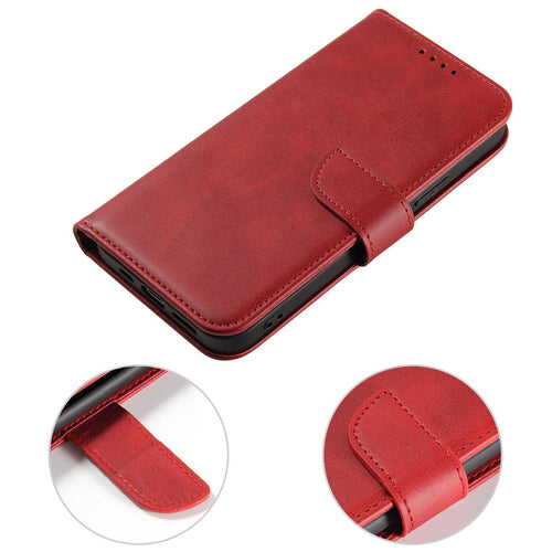 Magnet Case for Samsung Galaxy S23 Ultra flip cover wallet stand red — Hurtel