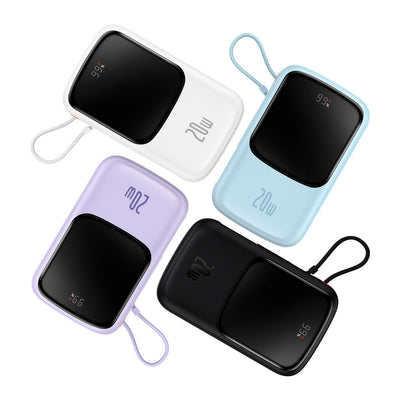 Powerbank 10000mAh 20W Baseus Qpow Pro Overseas Edition + USB C 3A Cable - Black