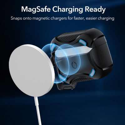 ESR Cyber ​​Armor Halolock Case with MagSafe for Apple AirPods Pro 1/2 - Black