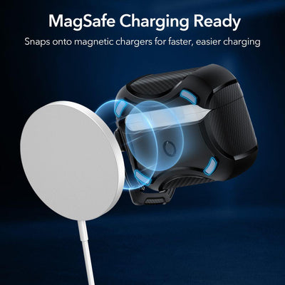 ESR Cyber ​​Armor Halolock Case with MagSafe for Apple AirPods Pro 1/2 - Black