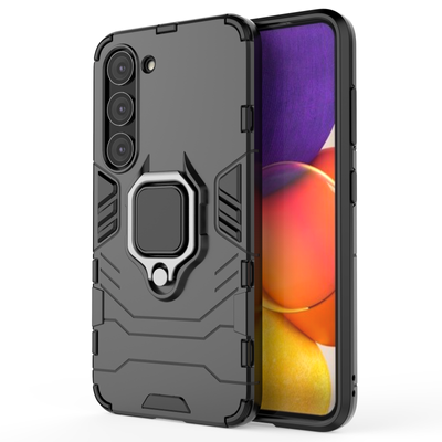 Ring Armor case for Samsung Galaxy S23 armored cover magnetic holder ring black — Hurtel