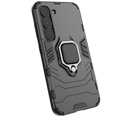 Ring Armor case for Samsung Galaxy S23 armored cover magnetic holder ring black — Hurtel