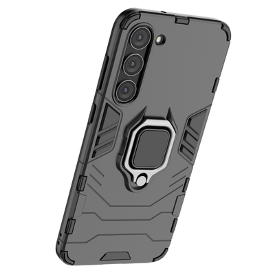 Ring Armor case for Samsung Galaxy S23+ armored cover magnetic holder ring black — Hurtel