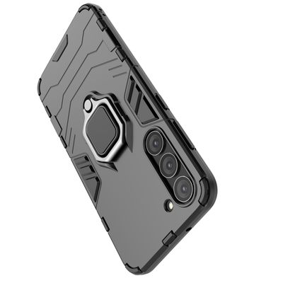 Ring Armor case for Samsung Galaxy S23+ armored cover magnetic holder ring black — Hurtel