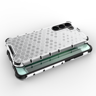 Honeycomb case for Samsung Galaxy S23+ armored hybrid cover transparent — Hurtel