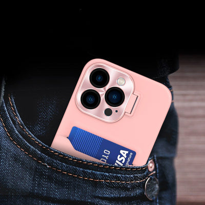 Leather Stand Case for Samsung Galaxy S23 Ultra Cover Card Wallet with Stand Pink — Hurtel
