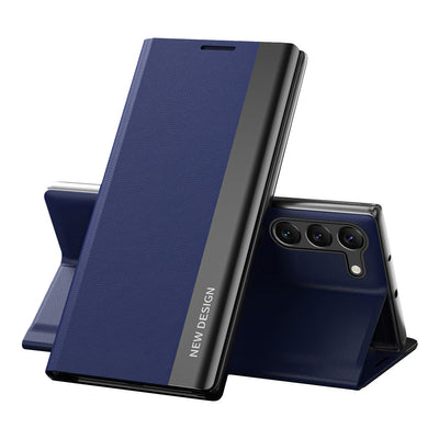 Sleep Case Pro case for Samsung Galaxy S23+ with flip stand blue — Hurtel