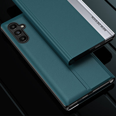 Sleep Case Pro case for Samsung Galaxy S23+ with flip stand blue — Hurtel