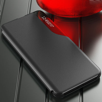 Eco Leather View Case case for Samsung Galaxy S23+ with a flip stand red — Hurtel