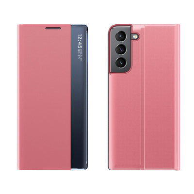 New Sleep Case for Samsung Galaxy S23+ cover with flip stand pink — Hurtel