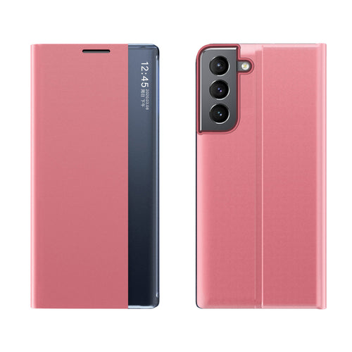 New Sleep Case for Samsung Galaxy S23+ cover with flip stand pink — Hurtel