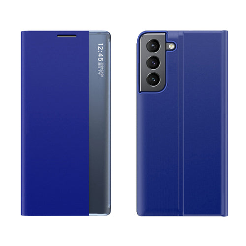 New Sleep Case for Samsung Galaxy S23 cover with flip stand blue — Hurtel