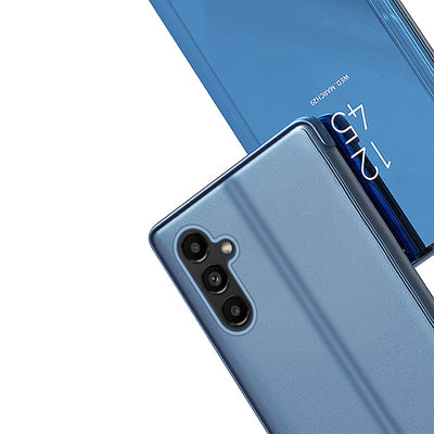 Clear View Case cover for Samsung Galaxy A14 flip cover blue — Hurtel