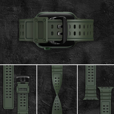 Strap Triple Protection for Apple Watch 38 / 40 / 41 mm band bracelet - green — Hurtel
