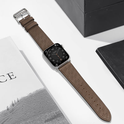 Strap Leather for Apple Watch 38 / 40 / 41 mm band bracelet - dark brown — Hurtel