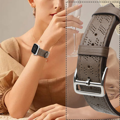 Strap Leather for Apple Watch 38 / 40 / 41 mm band bracelet - dark brown — Hurtel
