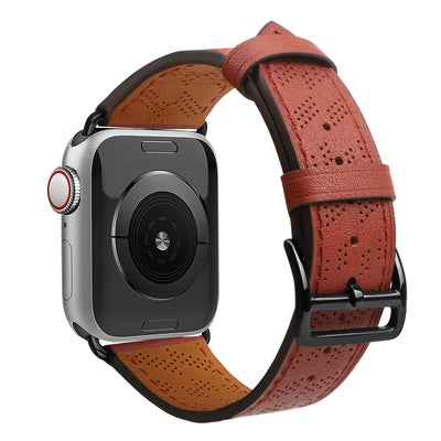 Strap Leather for Apple Watch 38 / 40 / 41 mm band bracelet - red — Hurtel