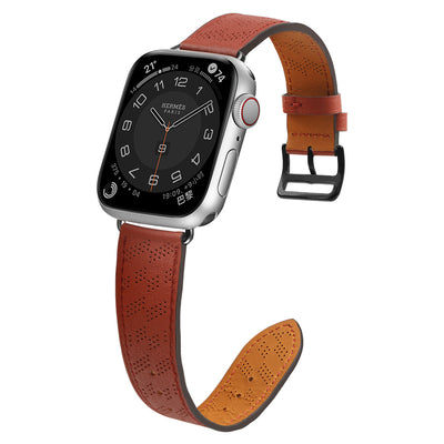 Strap Leather for Apple Watch 38 / 40 / 41 mm band bracelet - red — Hurtel