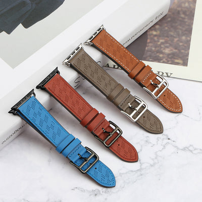 Strap Leather for Apple Watch 38 / 40 / 41 mm band bracelet - red — Hurtel