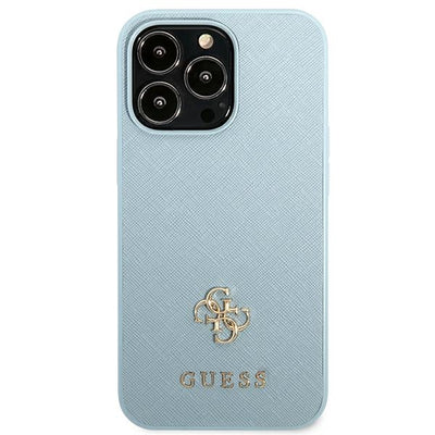Guess Saffiano 4G Small Metal Logo Case for iPhone 13 Pro / 13 - Blue