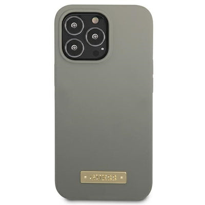 Guess GUHMP13XSPLG iPhone 13 Pro Max 6.7" grey/grey hard case Silicone Logo Plate MagSafe