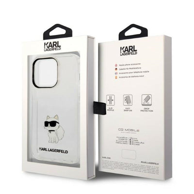 Karl Lagerfeld Ikonik Choupette case for iPhone 14 Pro - transparent