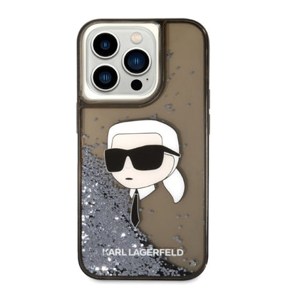 Karl Lagerfeld KLHCP14LLNKHCK iPhone 14 Pro 6.1" black/black hardcase Glitter Karl Head