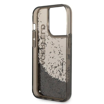 Karl Lagerfeld Liquid Glitter Elong case for iPhone 14 Pro Max - black
