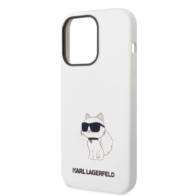Karl Lagerfeld Silicone Choupette case for iPhone 14 Pro Max - white