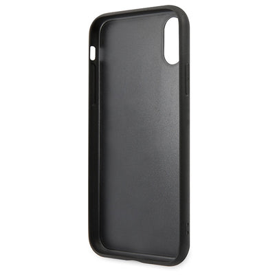 Karl Lagerfeld Saffiano Karl&amp;Choupette Head case for iPhone X/XS - black