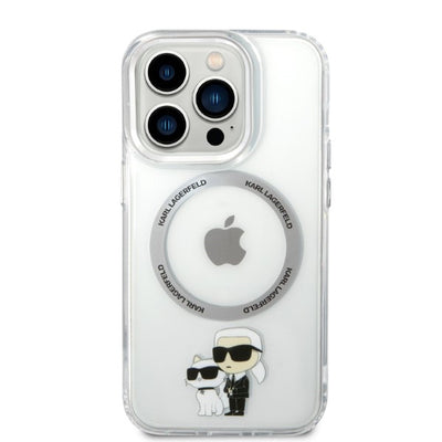 Karl Lagerfeld Iconic Karl&amp;Choupette MagSafe case for iPhone 14 Pro - transparent