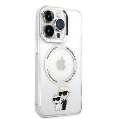 Karl Lagerfeld Iconic Karl&amp;Choupette MagSafe case for iPhone 14 Pro - transparent