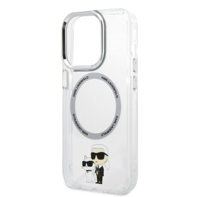 Karl Lagerfeld Iconic Karl&amp;Choupette MagSafe case for iPhone 14 Pro - transparent
