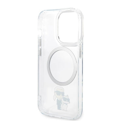 Karl Lagerfeld Iconic Karl&amp;Choupette MagSafe case for iPhone 14 Pro - transparent