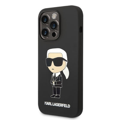 Karl Lagerfeld Silicone Ikonik MagSafe case for iPhone 14 Pro - black