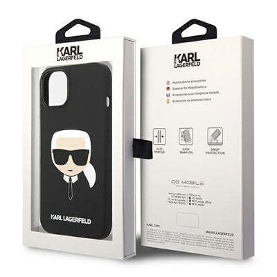 Karl Lagerfeld Silicone Karl's Head MagSafe case for iPhone 14 Plus - black