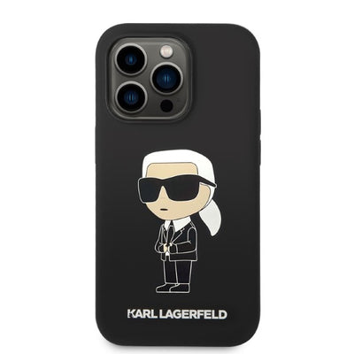 Karl Lagerfeld KLHMP14XSNIKBCK iPhone 14 Pro Max 6.7" hardcase black/black Silicone Ikonik Magsafe
