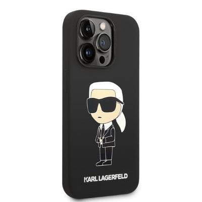 Karl Lagerfeld KLHMP14XSNIKBCK iPhone 14 Pro Max 6.7" hardcase black/black Silicone Ikonik Magsafe