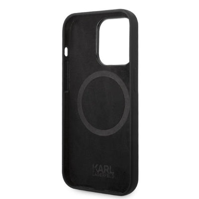 Karl Lagerfeld KLHMP14XSNIKBCK iPhone 14 Pro Max 6.7" hardcase black/black Silicone Ikonik Magsafe