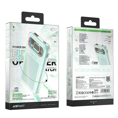 Acefast powerbank 10000mAh Sparkling Series fast charging 30W green (M1)